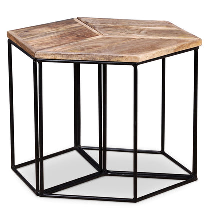 243976 vidaXL Coffee Table Solid Mango Wood 56x48x40 cm