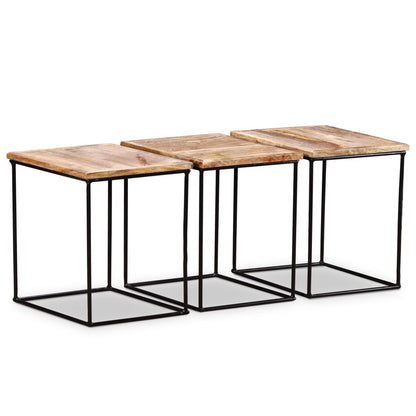 243976 vidaXL Coffee Table Solid Mango Wood 56x48x40 cm