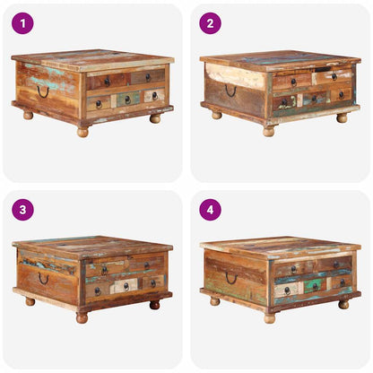 243978 vidaXL Coffee Table Reclaimed Wood 70x70x38 cm