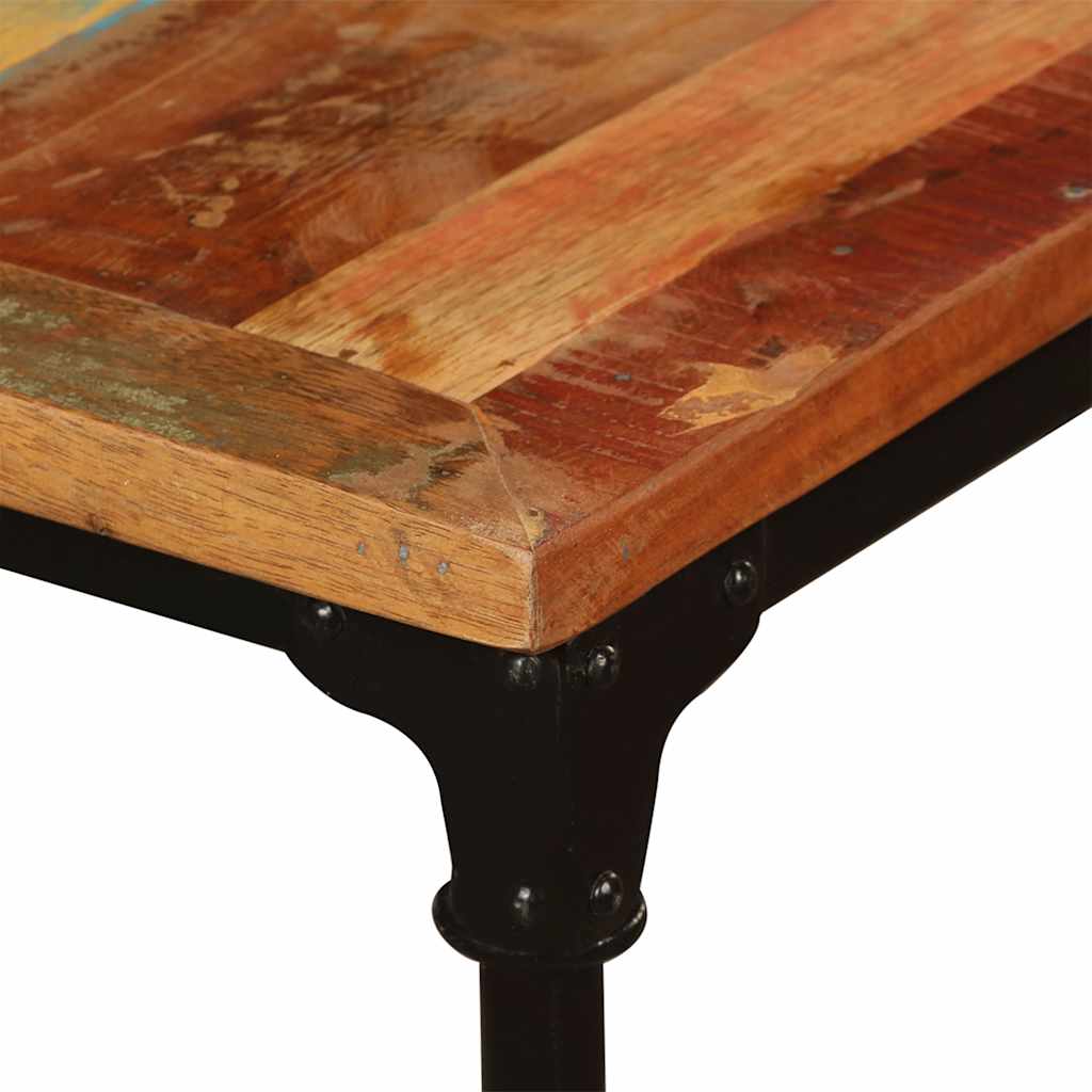 vidaXL Dining Table | Multicolour | Solid reclaimed wood and powder-coated steel