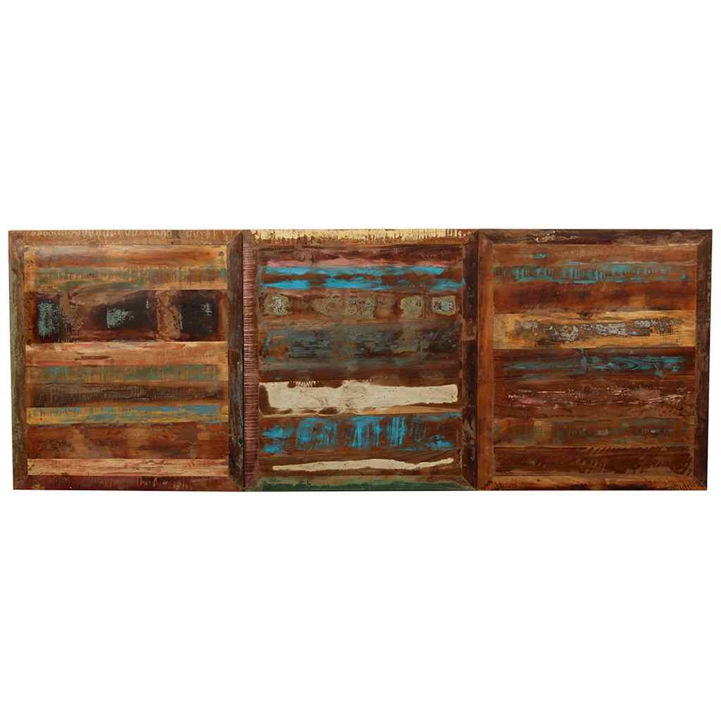 vidaXL Dining Table | Multicolour | Solid reclaimed wood and powder-coated steel