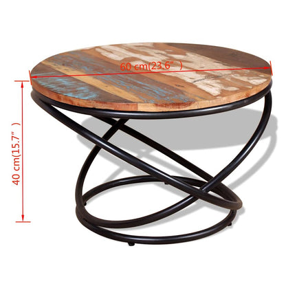 244015 vidaXL Coffee Table Solid Reclaimed Wood 60x60x40 cm