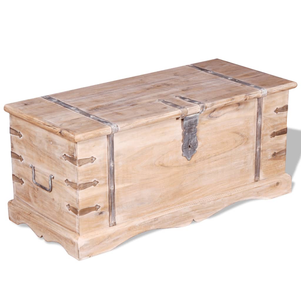 vidaXL Storage Chest | Brown | Solid Acacia wood | Medium | Storage Chest