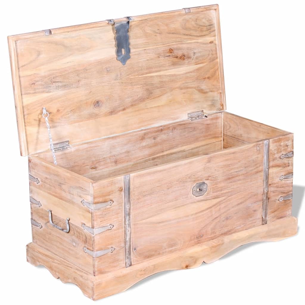vidaXL Storage Chest | Brown | Solid Acacia wood | Medium | Storage Chest