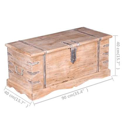 vidaXL Storage Chest | Brown | Solid Acacia wood | Medium | Storage Chest