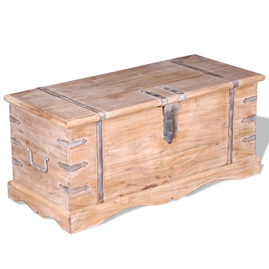 vidaXL Storage Chest | Brown | Solid Acacia wood | Medium | Storage Chest