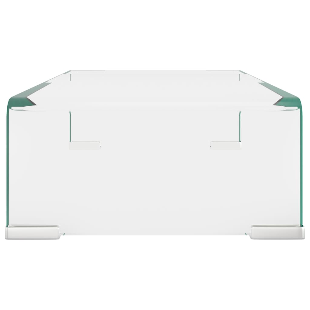 vidaXL TV Stand/Monitor Riser Glass Clear 40x25x11 cm