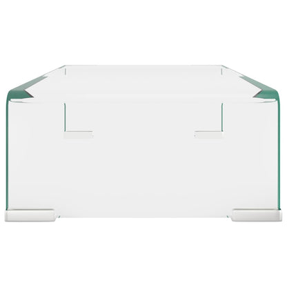 vidaXL TV Stand/Monitor Riser Glass Clear 40x25x11 cm