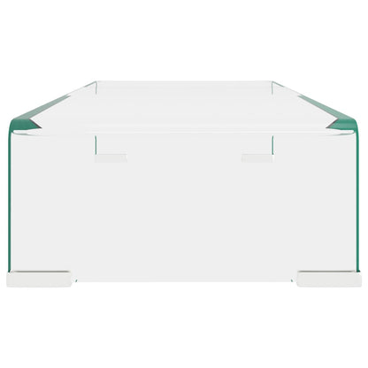 vidaXL TV Stand/Monitor Riser Glass Clear 60x25x11 cm