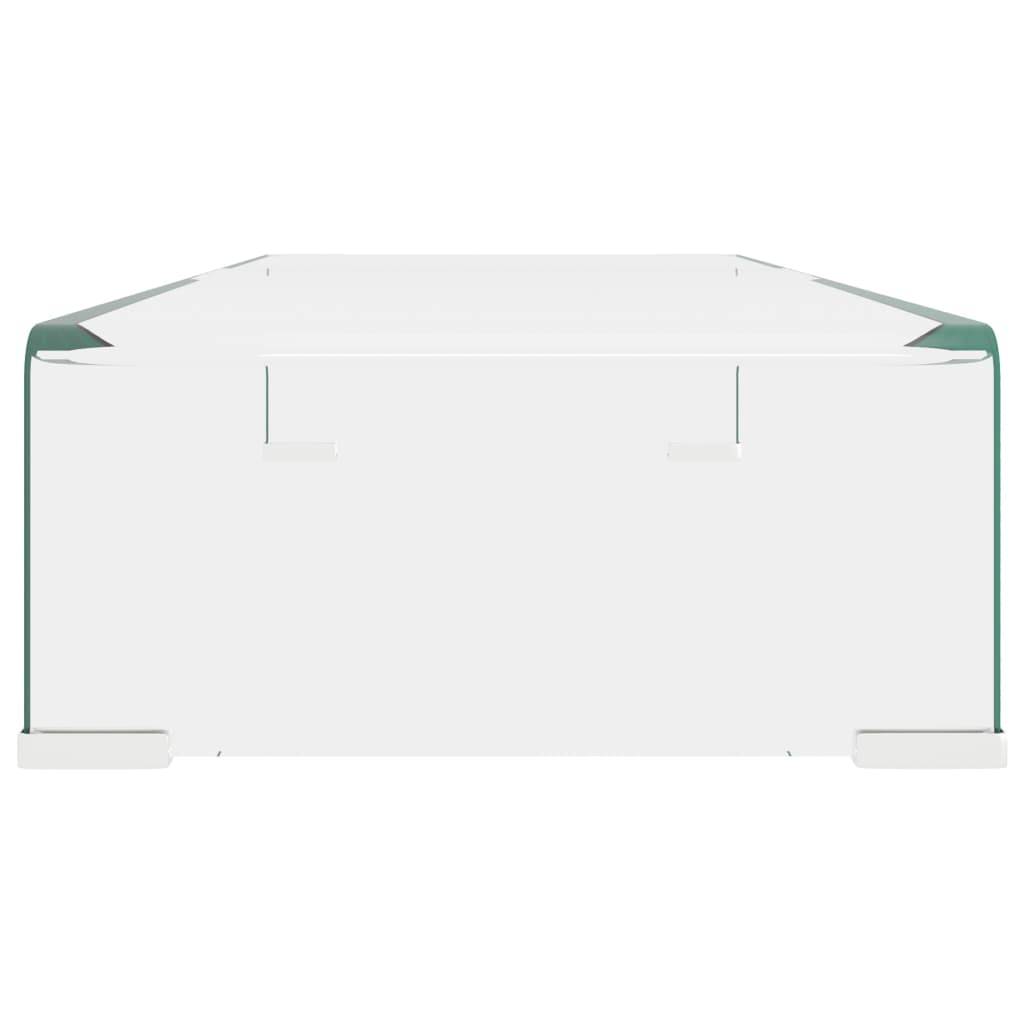 vidaXL TV Stand/Monitor Riser Glass Clear 70x30x13 cm