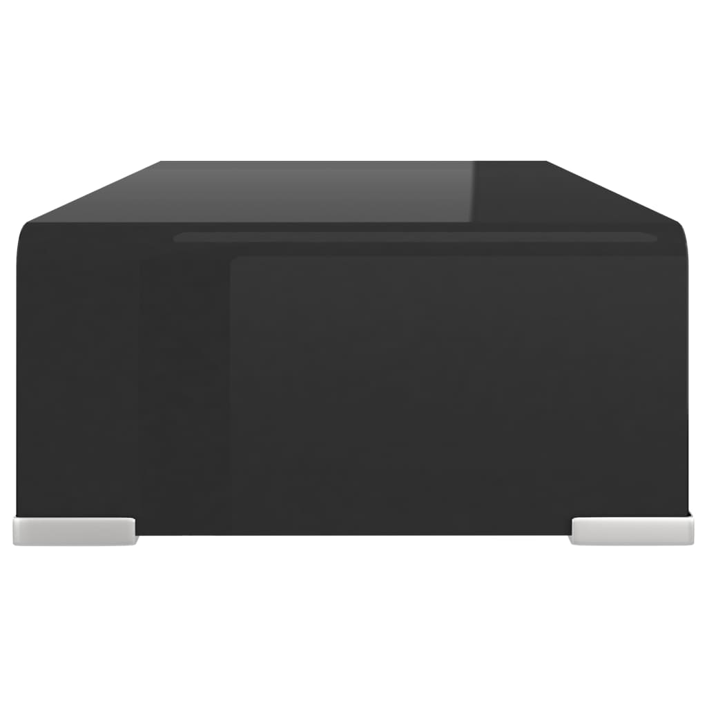 vidaXL Tv Stand | Black | Tempered glass, plastic | Medium | Sleek | TV Stand