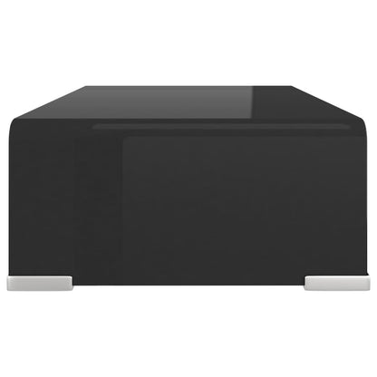 vidaXL Tv Stand | Black | Tempered glass, plastic | Medium | Sleek | TV Stand