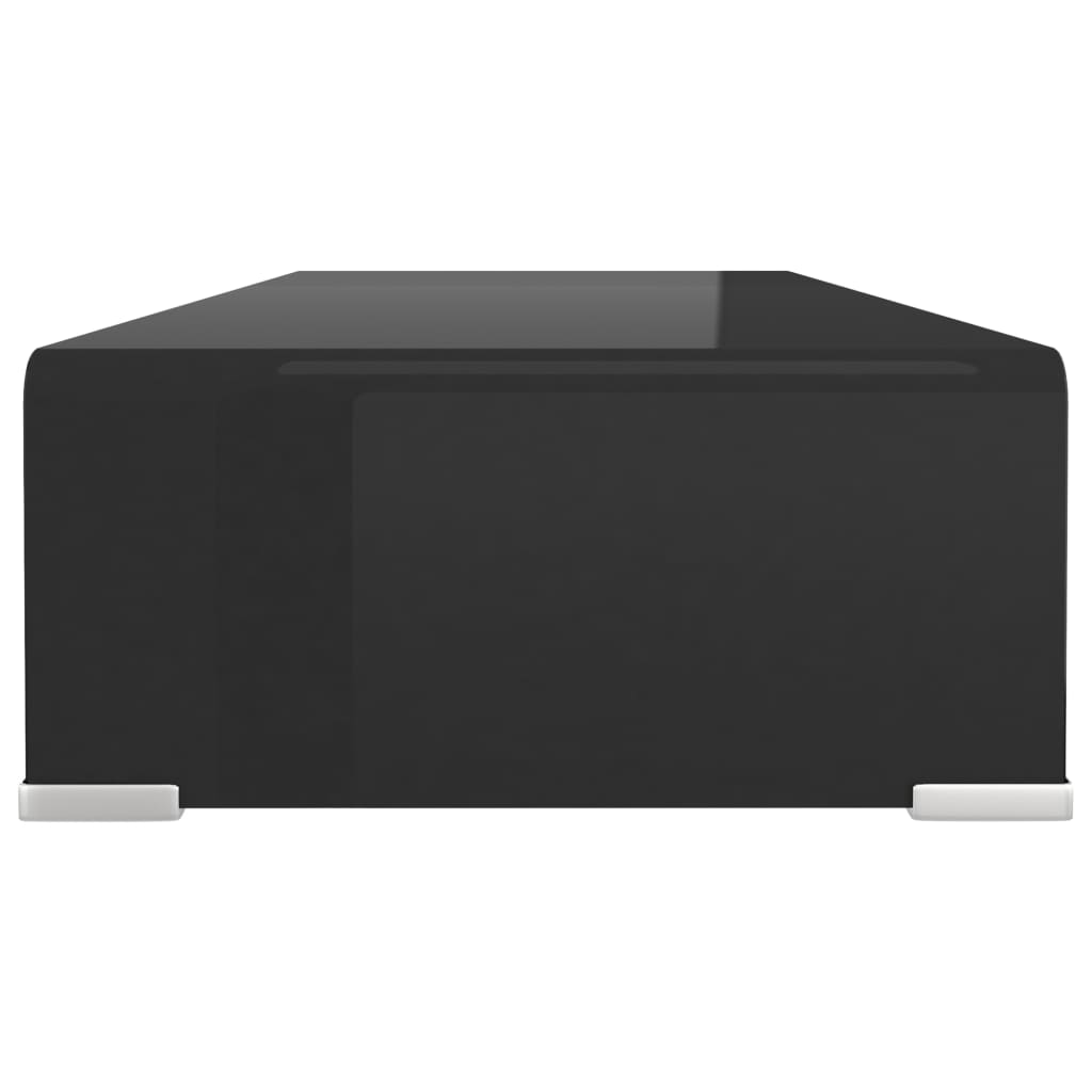 vidaXL TV Stand | Black | Tempered Glass | Medium | Modern | TV Stand