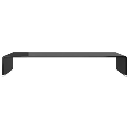 vidaXL TV Stand | Black | Tempered glass | 80 cm x 30 cm x 13 cm | Sleek
