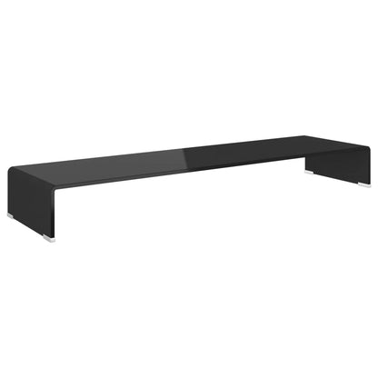 vidaXL TV Stand | Black | Tempered Glass | Medium | Sleek | TV Stand