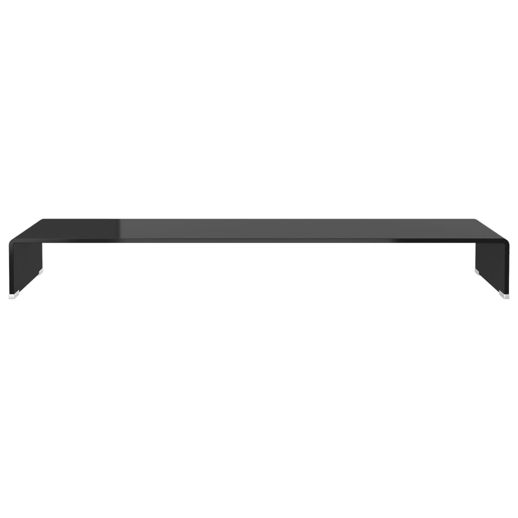 vidaXL TV Stand | Black | Tempered Glass | Medium | Sleek | TV Stand