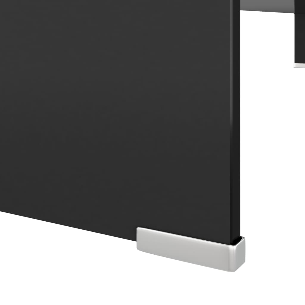 vidaXL TV Stand | Black | Tempered Glass | Medium | Sleek | TV Stand