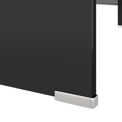 vidaXL TV Stand | Black | Tempered Glass | Medium | Sleek | TV Stand