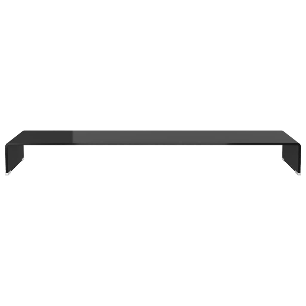 vidaXL TV Cabinet | Black | Tempered glass, plastic | 120x30x13 cm | TV Cabinet
