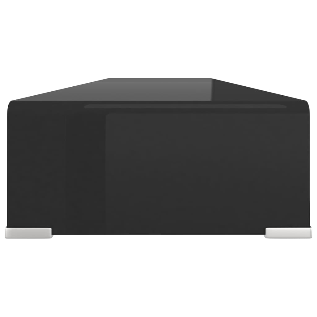 vidaXL TV Cabinet | Black | Tempered glass, plastic | 120x30x13 cm | TV Cabinet
