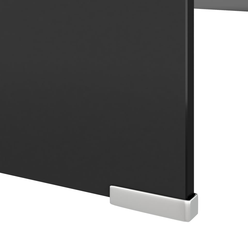 vidaXL TV Cabinet | Black | Tempered glass, plastic | 120x30x13 cm | TV Cabinet
