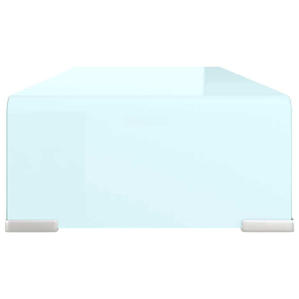 vidaXL TV Stand/Monitor Riser Glass Green 60x25x11 cm