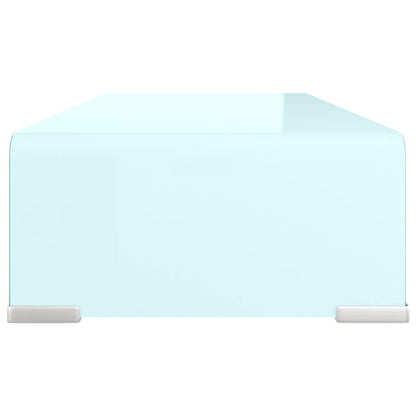 vidaXL TV Stand/Monitor Riser Glass Green 60x25x11 cm