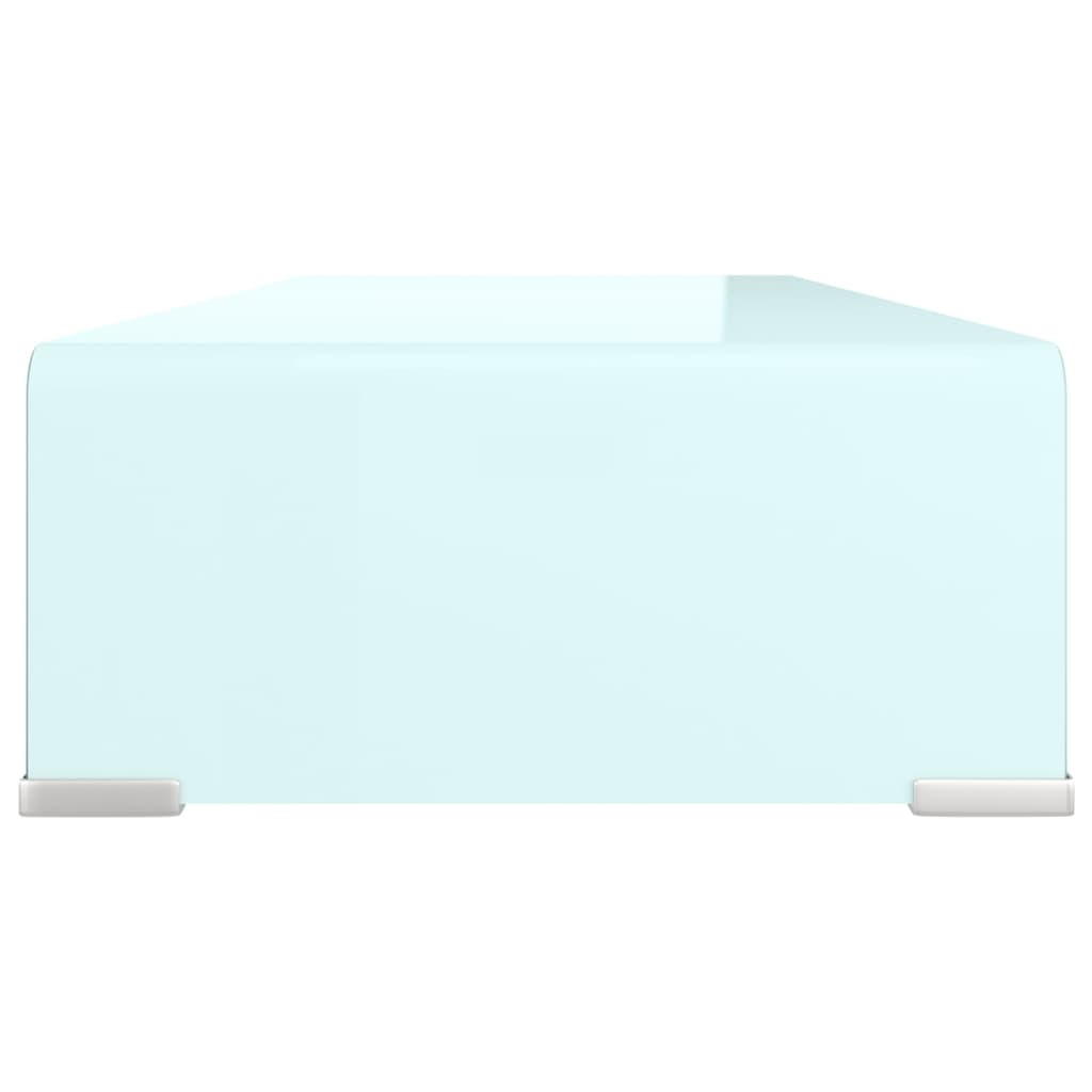 vidaXL TV Stand/Monitor Riser Glass Green 70x30x13 cm
