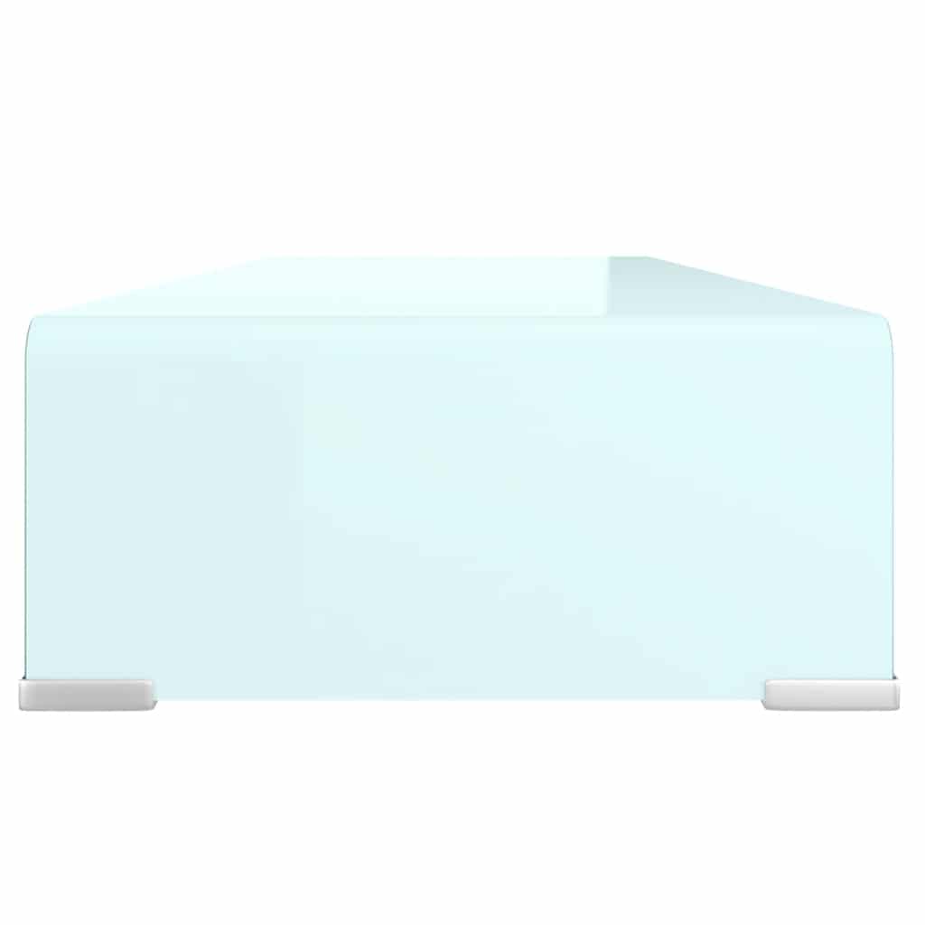 vidaXL TV Stand/Monitor Riser Glass Green 80x30x13 cm