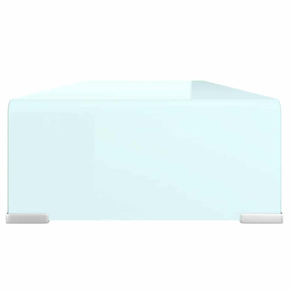 vidaXL TV Stand/Monitor Riser Glass Green 80x30x13 cm