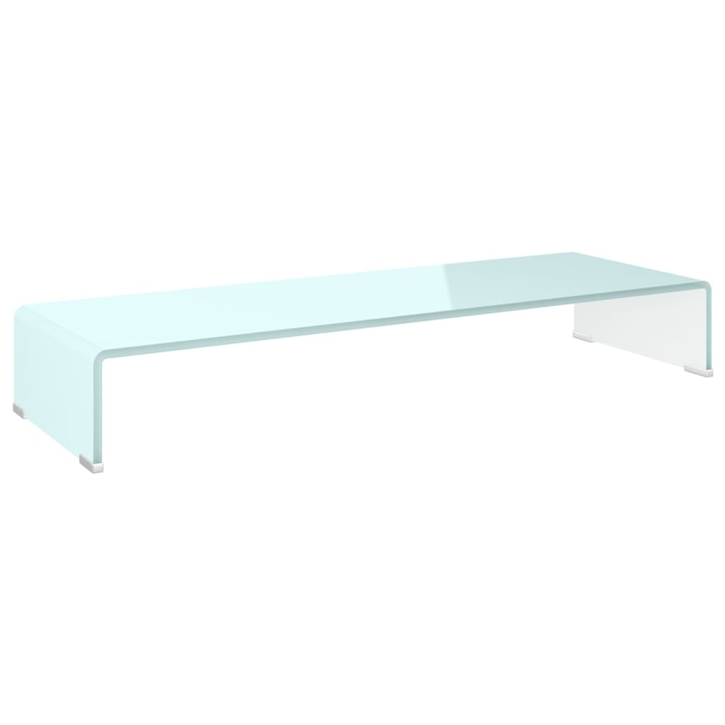 vidaXL TV Stand/Monitor Riser Glass Green 90x30x13 cm