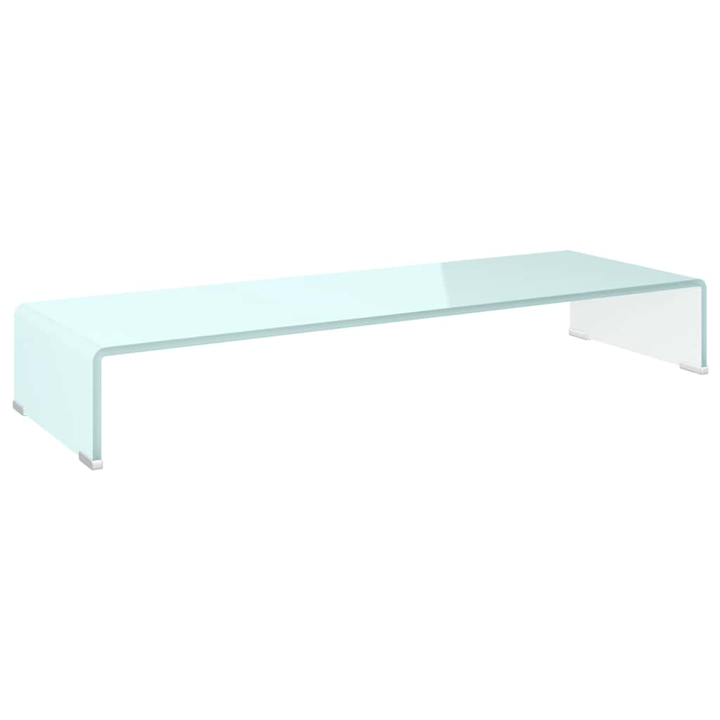 vidaXL TV Stand/Monitor Riser Glass Green 90x30x13 cm