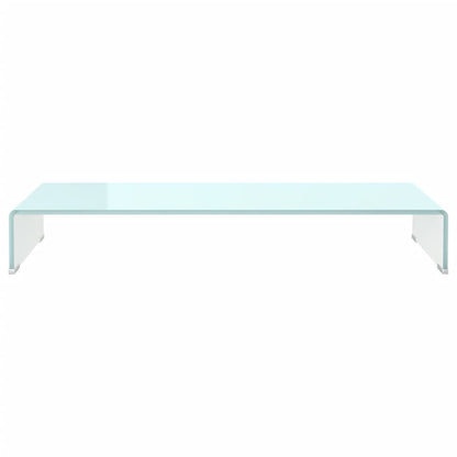 vidaXL TV Stand/Monitor Riser Glass Green 90x30x13 cm