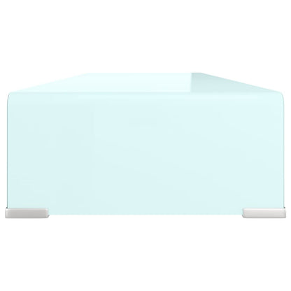 vidaXL TV Stand/Monitor Riser Glass Green 90x30x13 cm