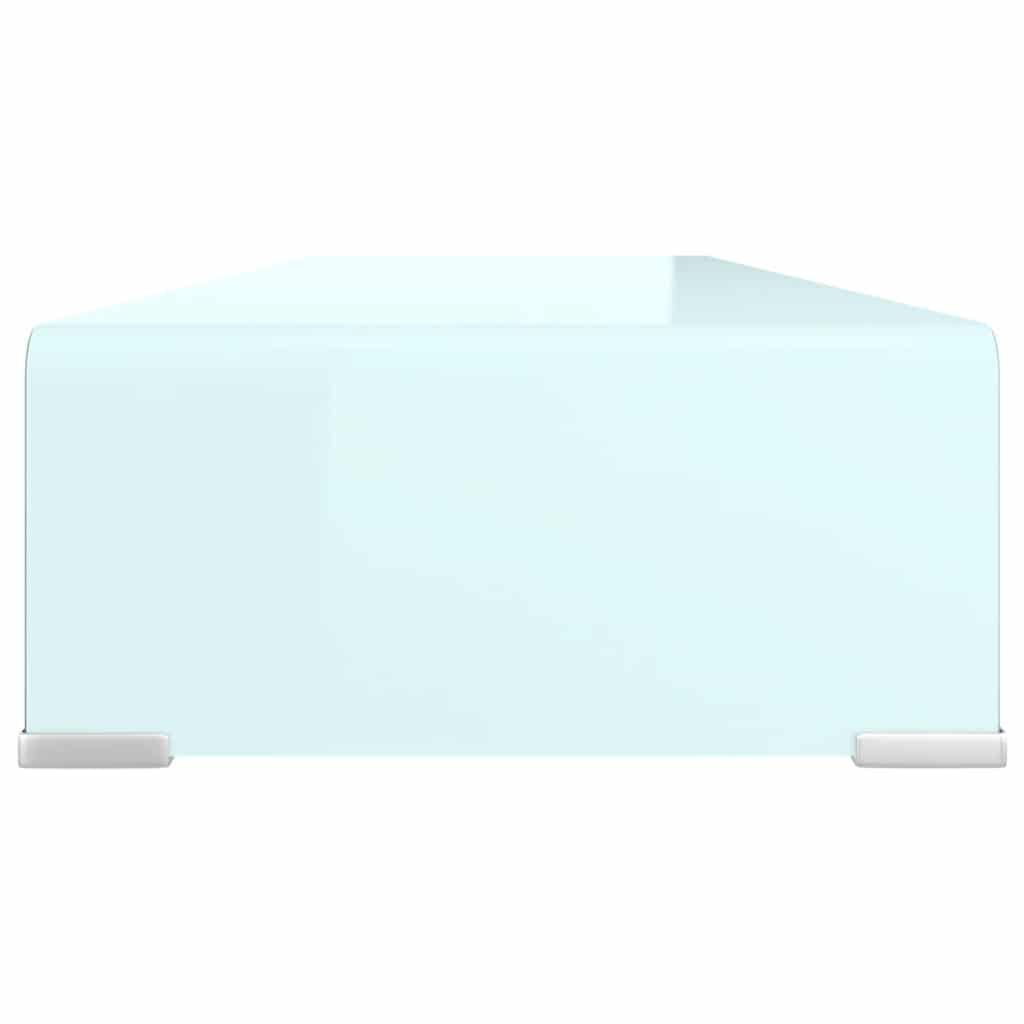 vidaXL TV Stand/Monitor Riser Glass Green 90x30x13 cm