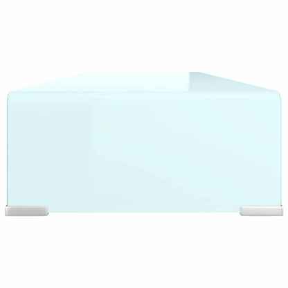 vidaXL TV Stand/Monitor Riser Glass Green 90x30x13 cm