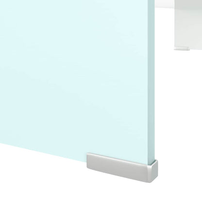 vidaXL TV Stand/Monitor Riser Glass Green 90x30x13 cm