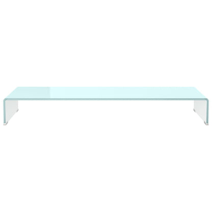 vidaXL TV Stand/Monitor Riser Glass Green 100x30x13 cm