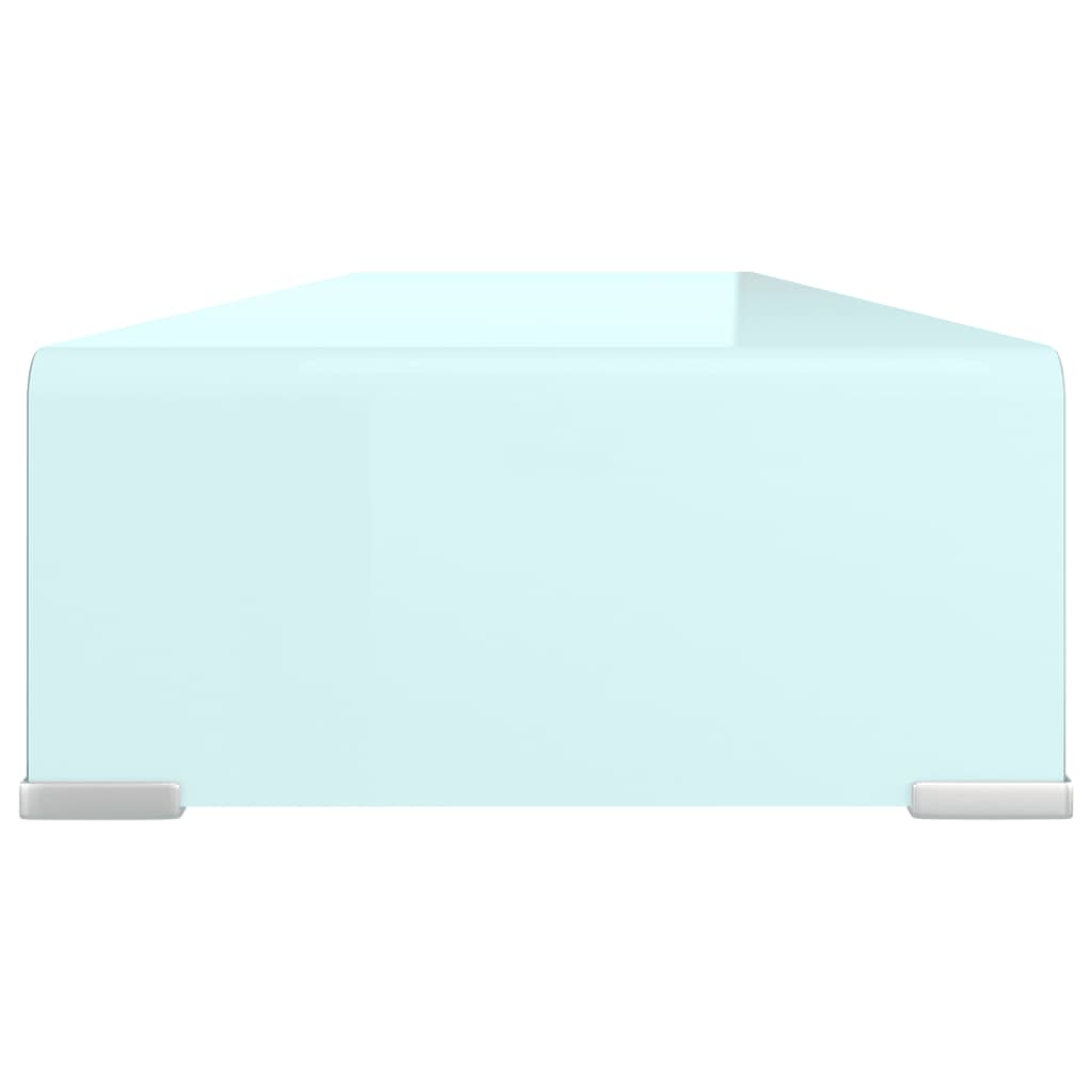 vidaXL TV Stand/Monitor Riser Glass Green 100x30x13 cm