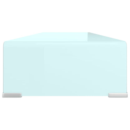 vidaXL TV Stand/Monitor Riser Glass Green 100x30x13 cm