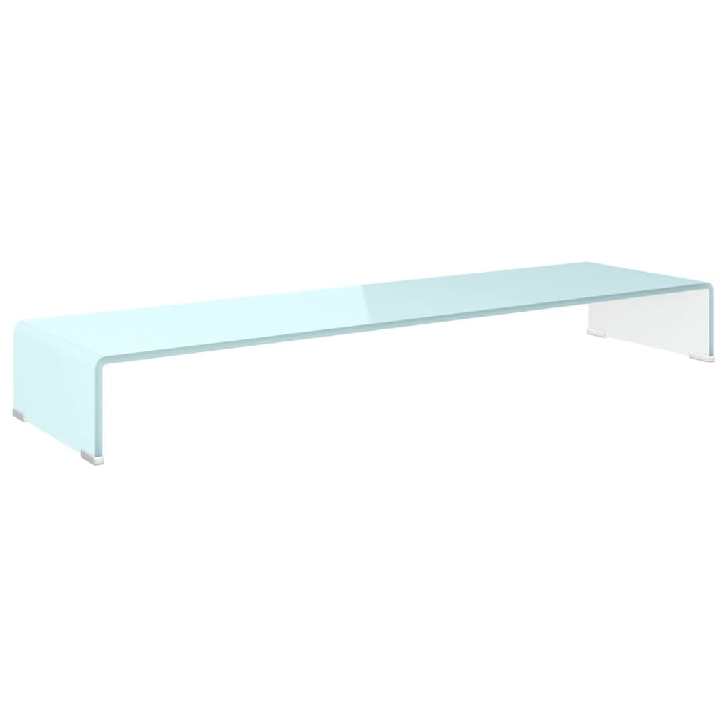 vidaXL TV Stand/Monitor Riser Glass Green 110x30x13 cm