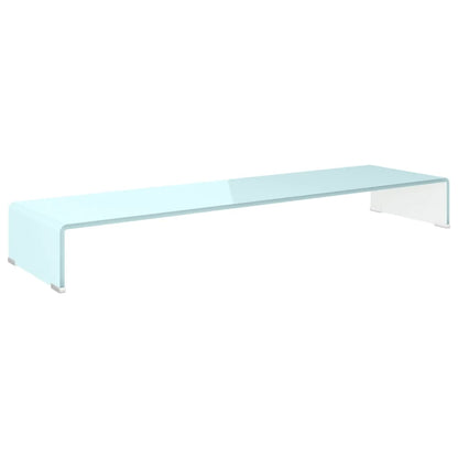 vidaXL TV Stand/Monitor Riser Glass Green 110x30x13 cm