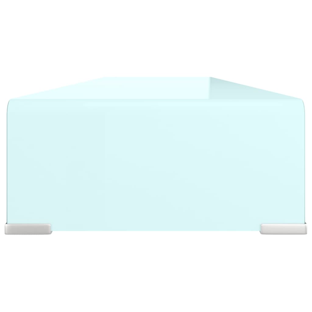 vidaXL TV Stand/Monitor Riser Glass Green 110x30x13 cm