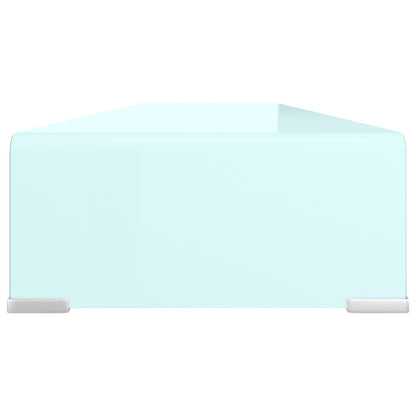 vidaXL TV Stand/Monitor Riser Glass Green 120x30x13 cm