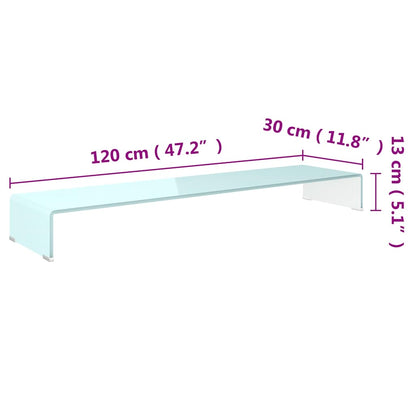 vidaXL TV Stand/Monitor Riser Glass Green 120x30x13 cm