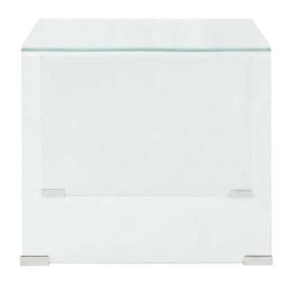 vidaXL Coffee Table Tempered Glass 49.5x50x45 cm Clear