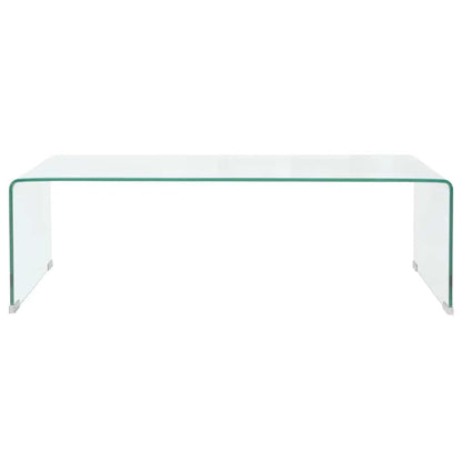 244189 vidaXL Coffee Table Tempered Glass 98x45x30 cm Clear
