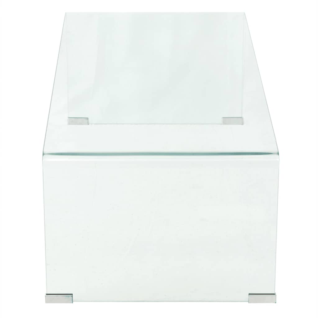 vidaXL Coffee Table Tempered Glass 98x45x30 cm Clear
