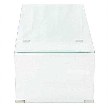 244189 vidaXL Coffee Table Tempered Glass 98x45x30 cm Clear