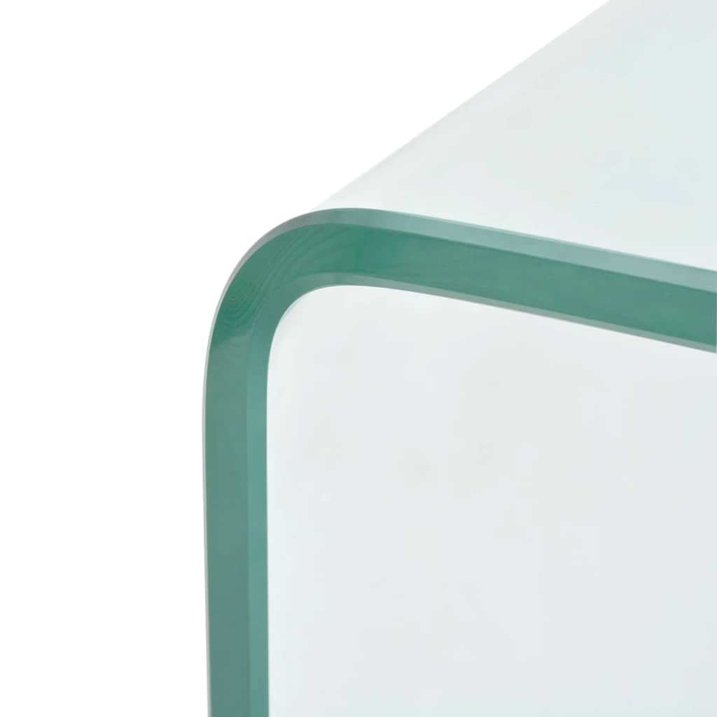 244189 vidaXL Coffee Table Tempered Glass 98x45x30 cm Clear